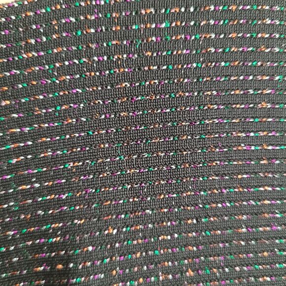 Lane Bryant Womens Blouse Size 14 16 Black Rainbow Sparkle Stripes Tie Front NWT - Picture 10 of 12